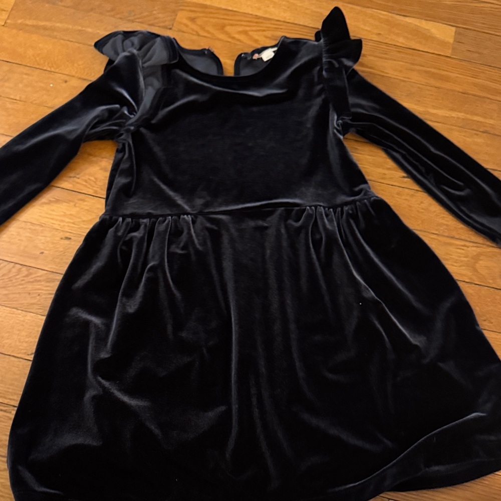 Crewcuts Black Velvet Kids Dress